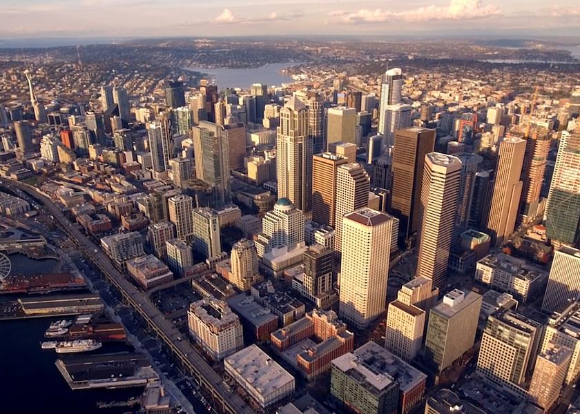 Washington Seattle Aerial View