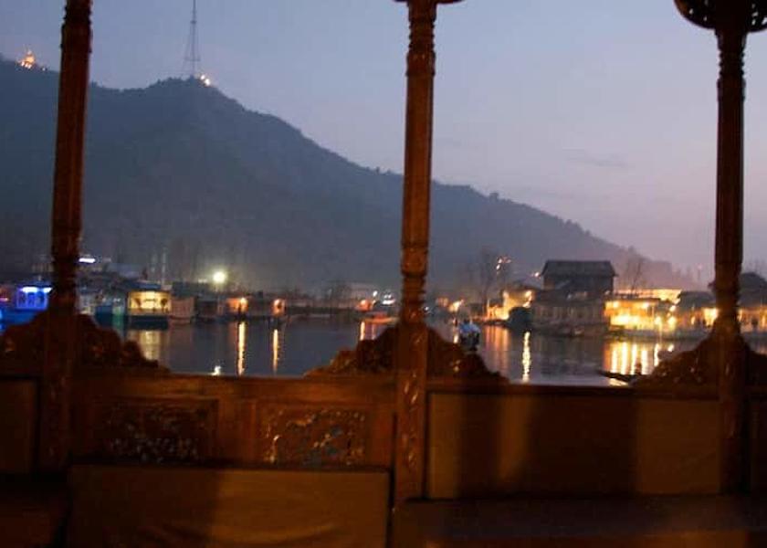 Jammu and Kashmir Srinagar outside view from houseboat