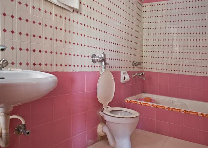 Madhya Pradesh Khajuraho Bath room of the  Deluxe  Ac room