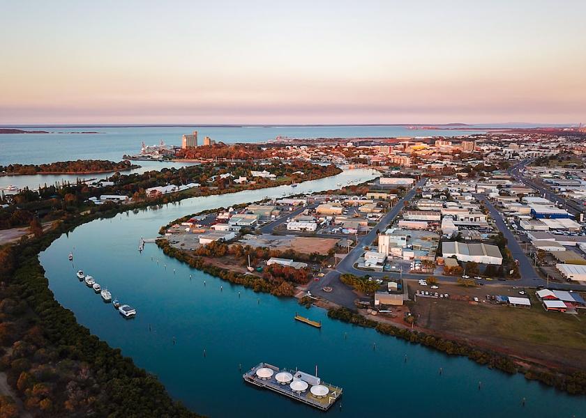 Queensland Gladstone Aerial View