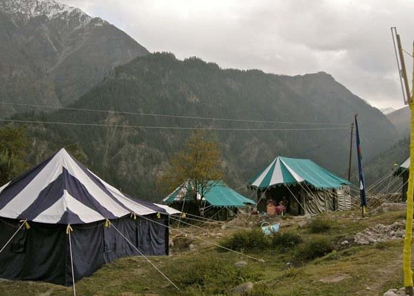 Himachal Pradesh Sangla tant over view