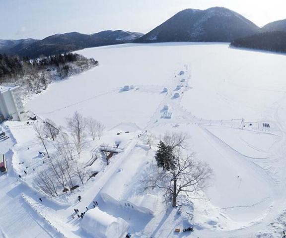 Shikaribetsu Lakeside Onsen Hotel Fusui Hokkaido Shikaoi Aerial View
