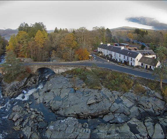 The Falls Of Dochart Inn Scotland Killin Aerial View