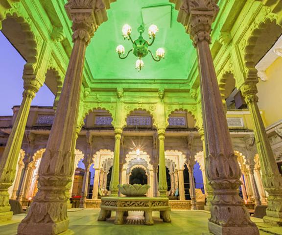 Ghanerao Royal Castle Rajasthan Ranakpur Interior Entrance
