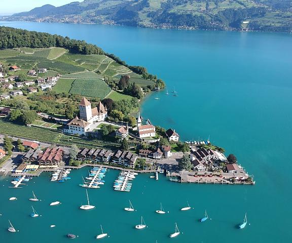 Hotel Seaside Canton of Bern Spiez Aerial View