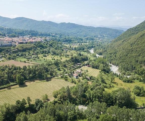 Podere Groppini Tuscany Fivizzano Aerial View