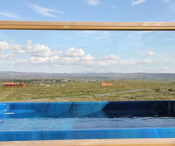 Blue View Cabin 7B with Hot Tub South Iceland Blaskogabyggd Terrace